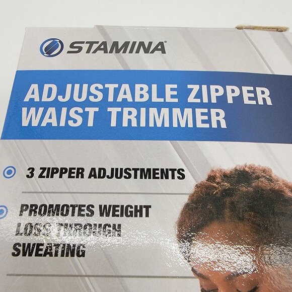 Stamina Waist Trimmer Adjustable Zipper Women Black 10" Wide, Waist‎ 28 to 36" - Picture 3 of 5